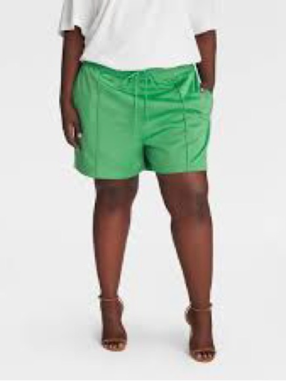 KBB by Kahlana Women's Mid-Rise The Track Shorts, 2X - Green NWT